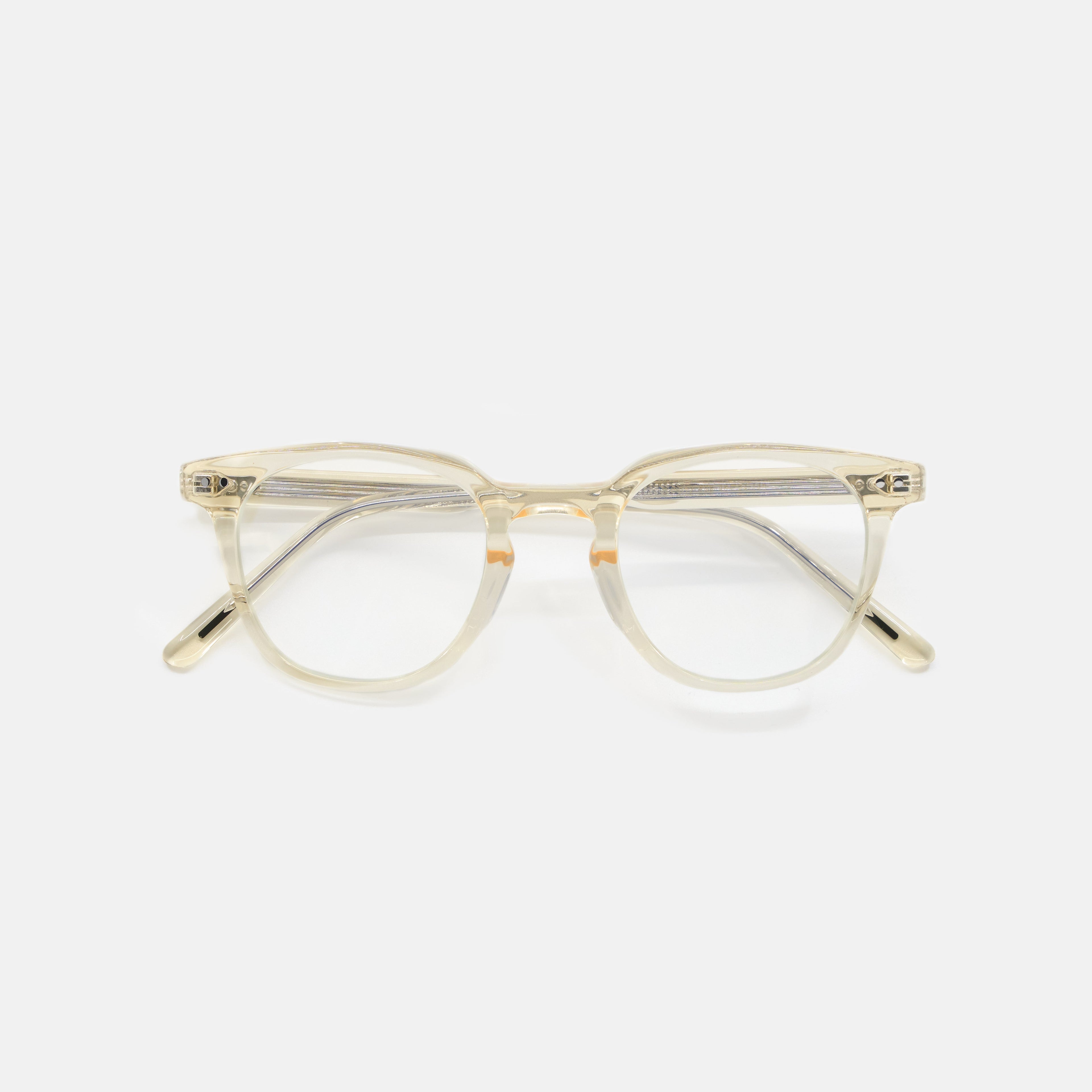 Fynn Clear-Lens Fashion Glasses – Crystal Lemon