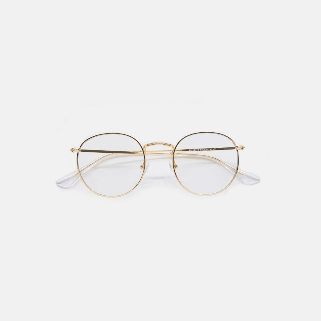 Felix Clear-Lens Fashion Glasses – Gold