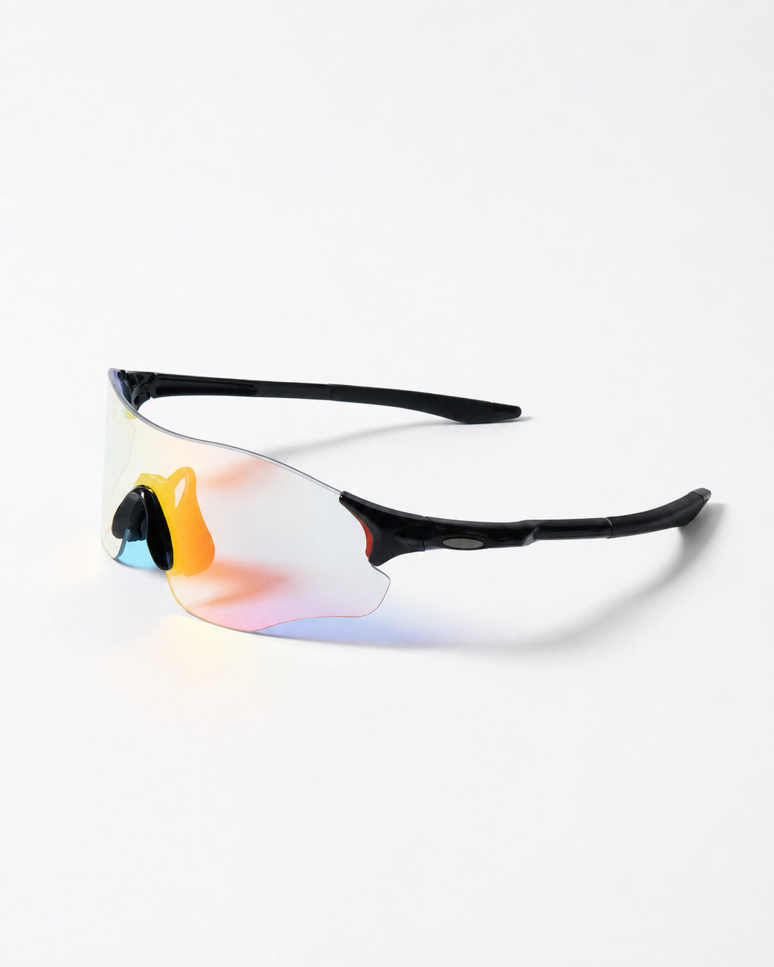 Iridescent Rimless Shield Sunglasses