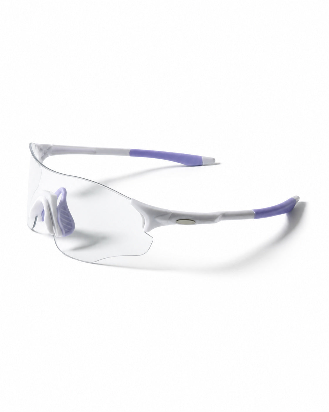 Iridescent Rimless Shield Sunglasses
