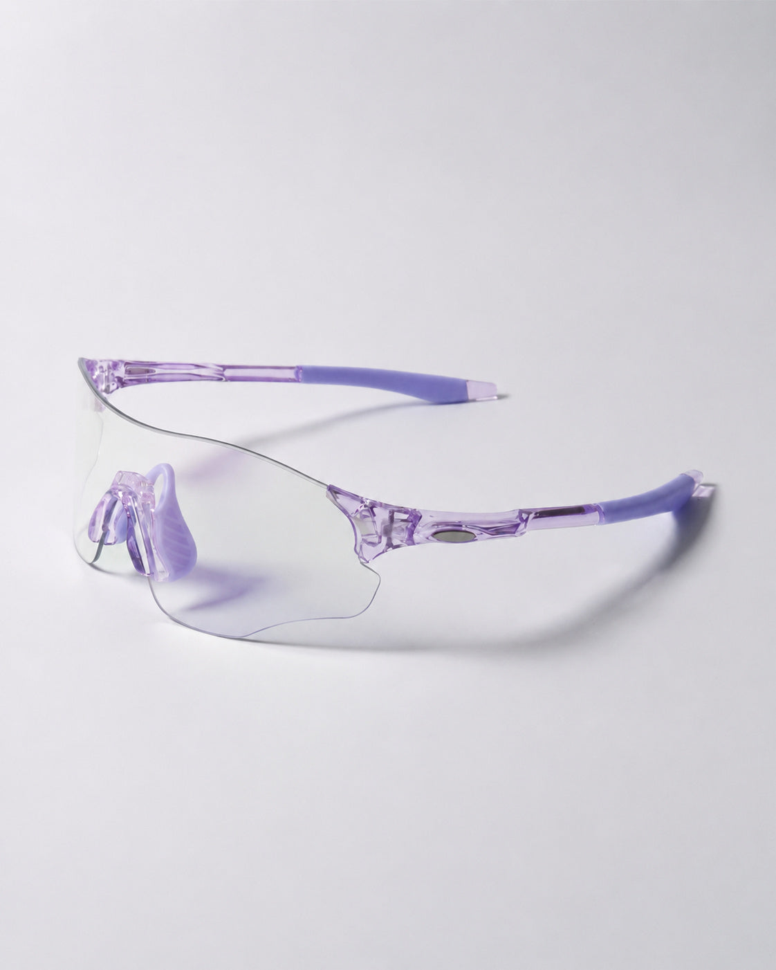 Iridescent Rimless Shield Sunglasses