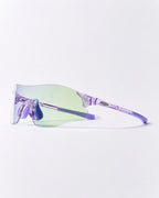 Iridescent Rimless Shield Sunglasses