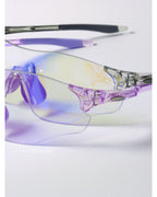 Iridescent Rimless Shield Sunglasses