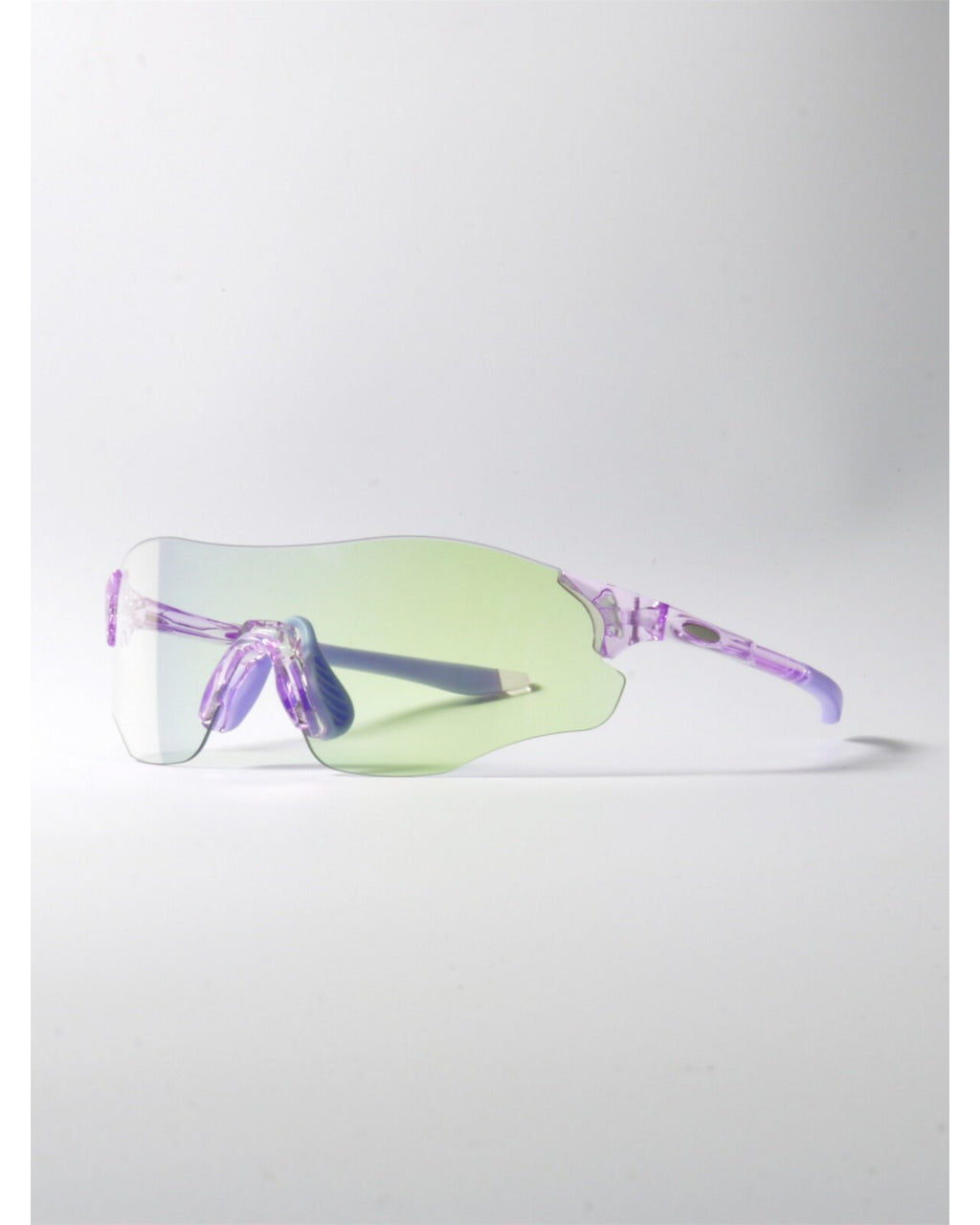 Iridescent Rimless Shield Sunglasses