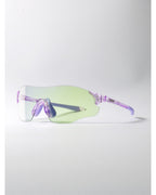 Iridescent Rimless Shield Sunglasses