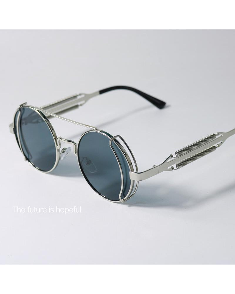 Red Round Metal Sunglasses