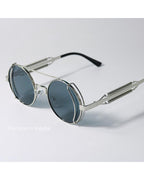 Red Round Metal Sunglasses