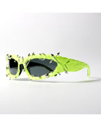 Neon Green Punk Shield Shades