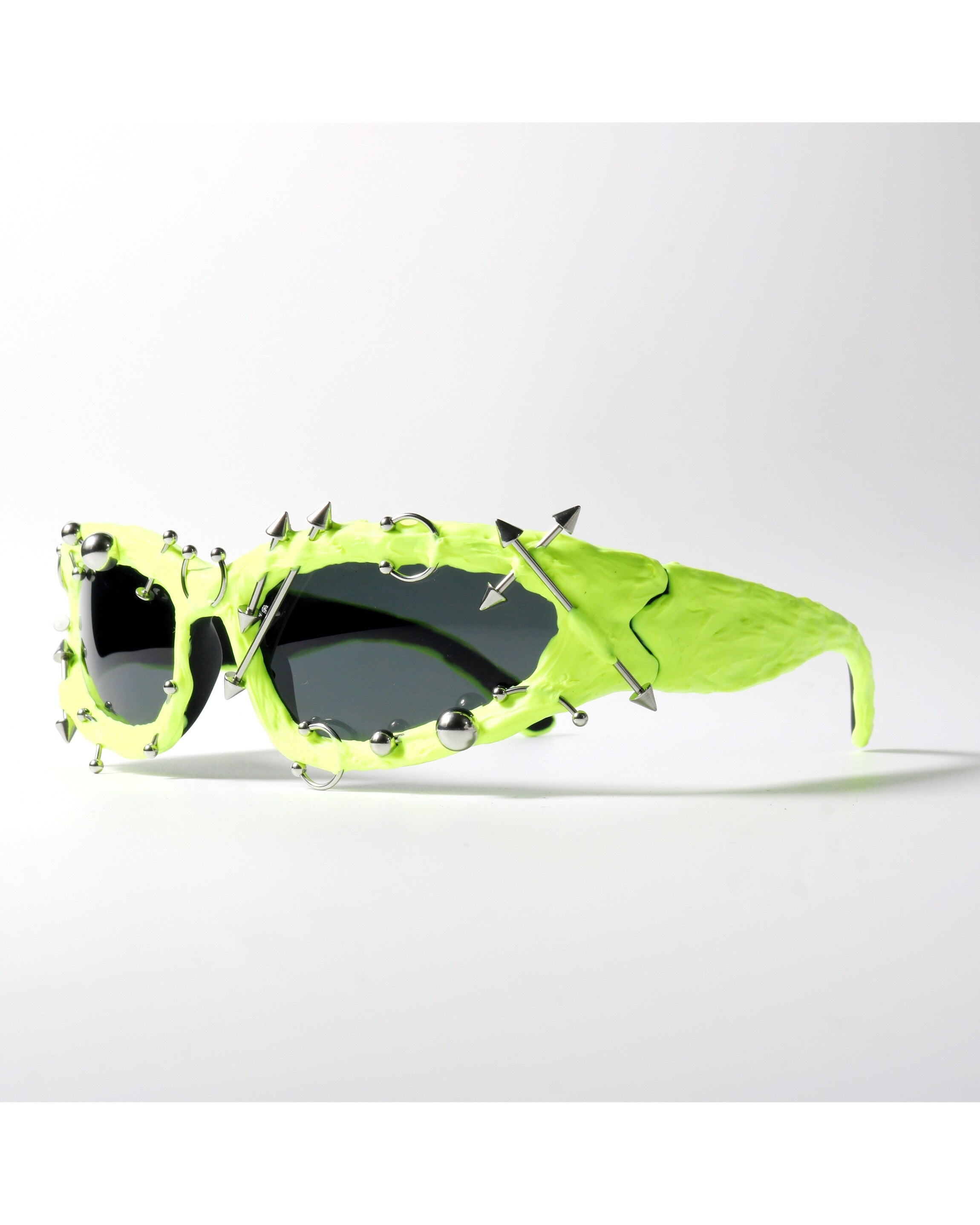 Neon Green Punk Shield Shades