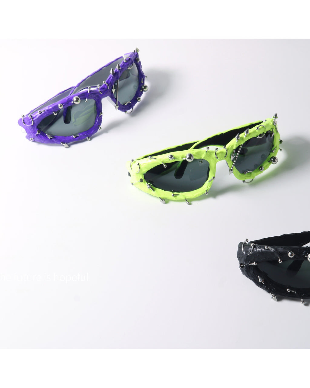 Neon Green Punk Shield Shades