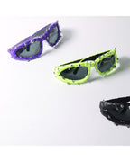 Neon Green Punk Shield Shades