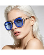 Klein Blue Techwrap Sunglasses