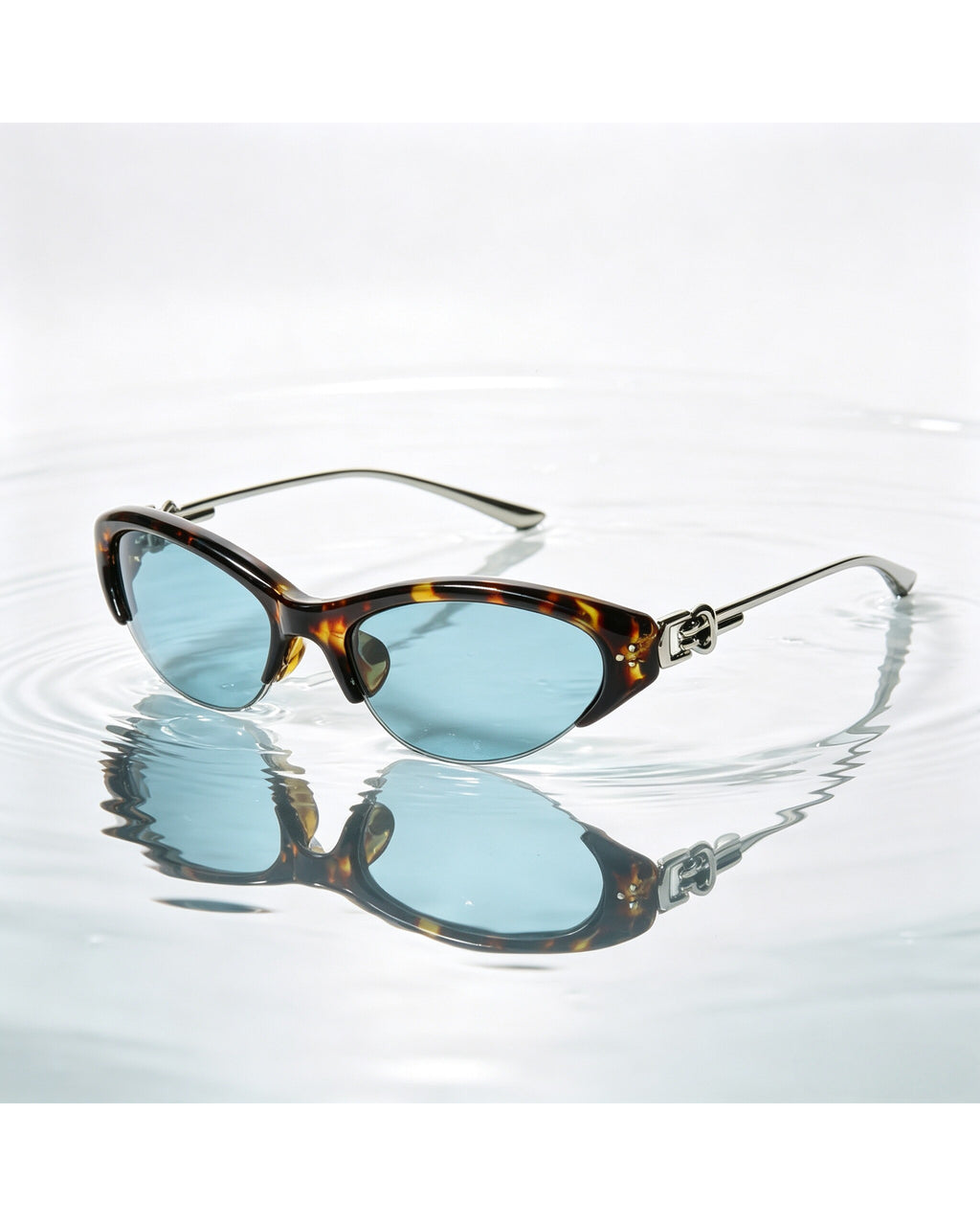Cat-eye Half-rim Color-pop