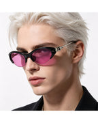 Cat-eye Half-rim Color-pop