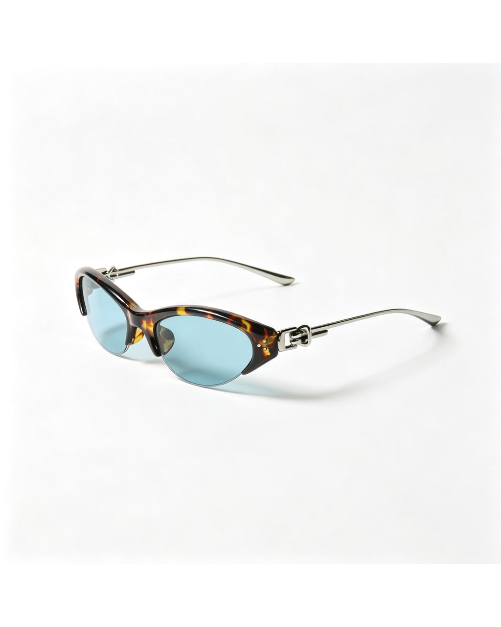 Cat-eye Half-rim Color-pop