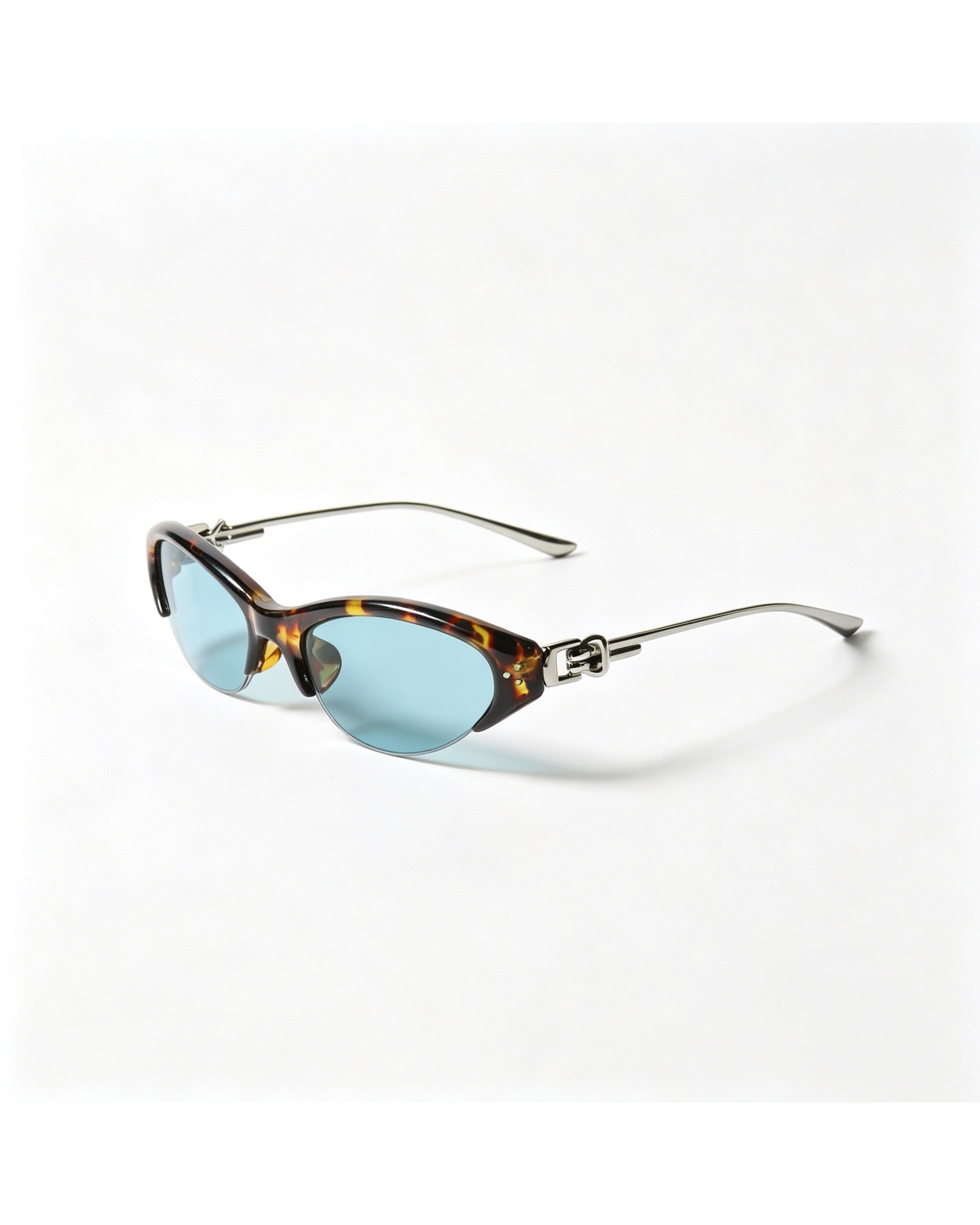 Cat-eye Half-rim Color-pop