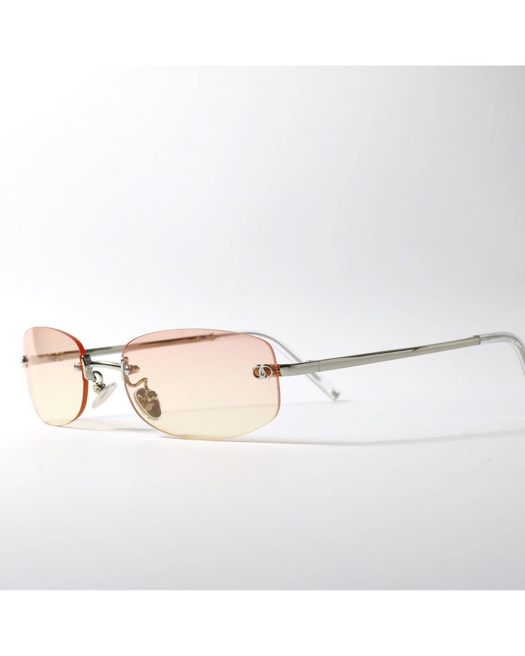 Rimless Peach-glow Shield Shades