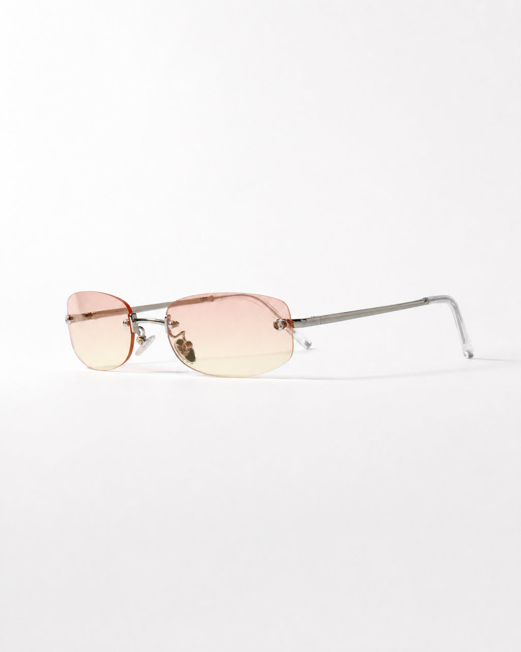 Rimless Peach-glow Shield Shades