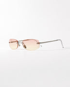 Rimless Peach-glow Shield Shades