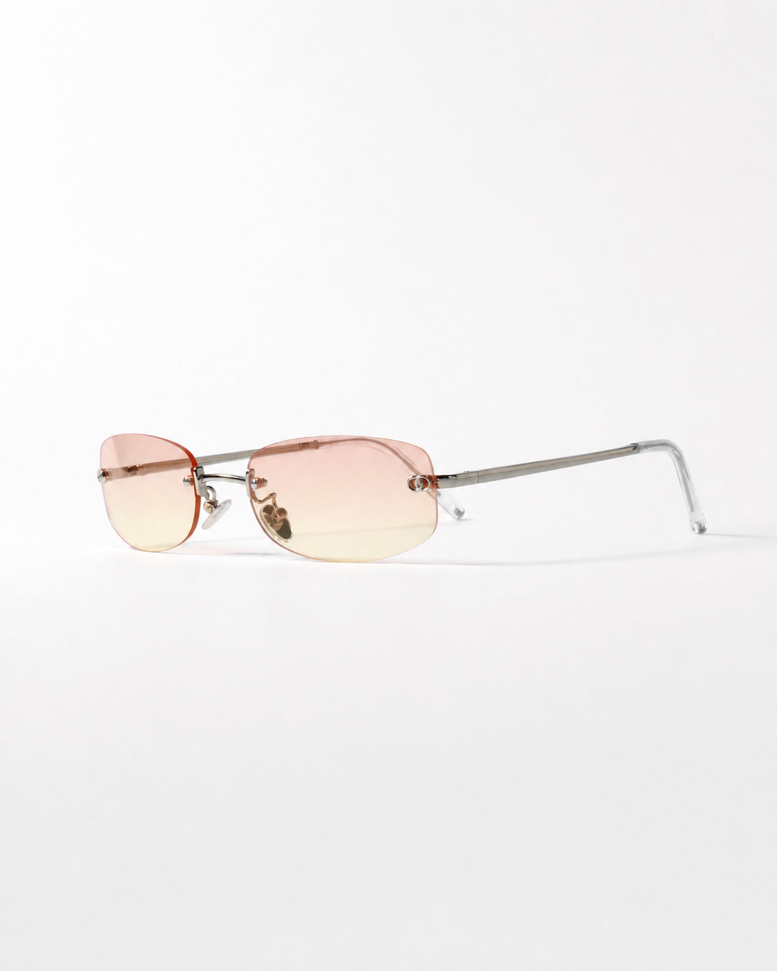 Rimless Peach-glow Shield Shades