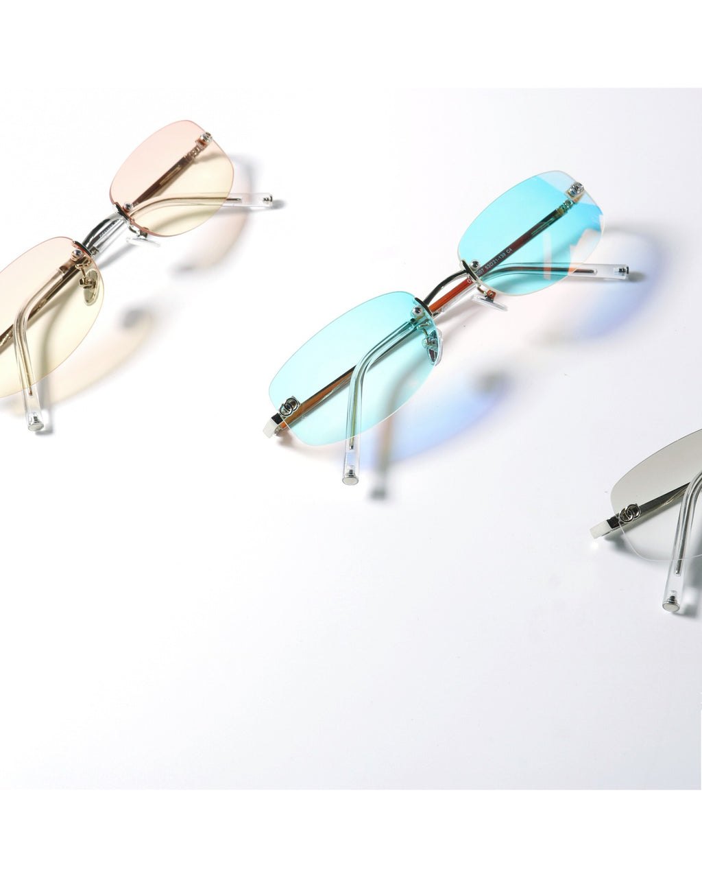 Rimless Peach-glow Shield Shades