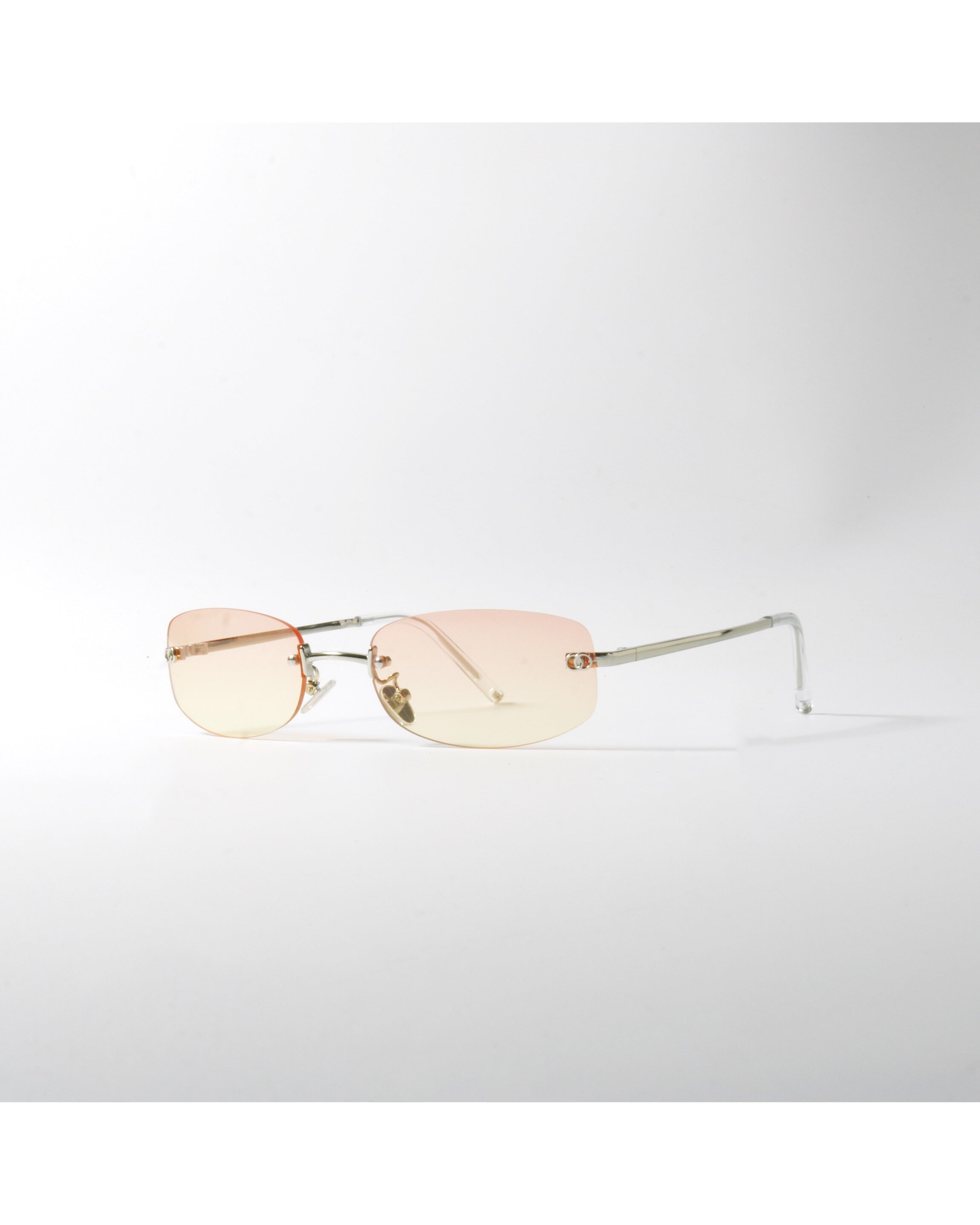 Rimless Peach-glow Shield Shades
