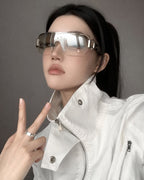 Rimless Shield Sunglasses