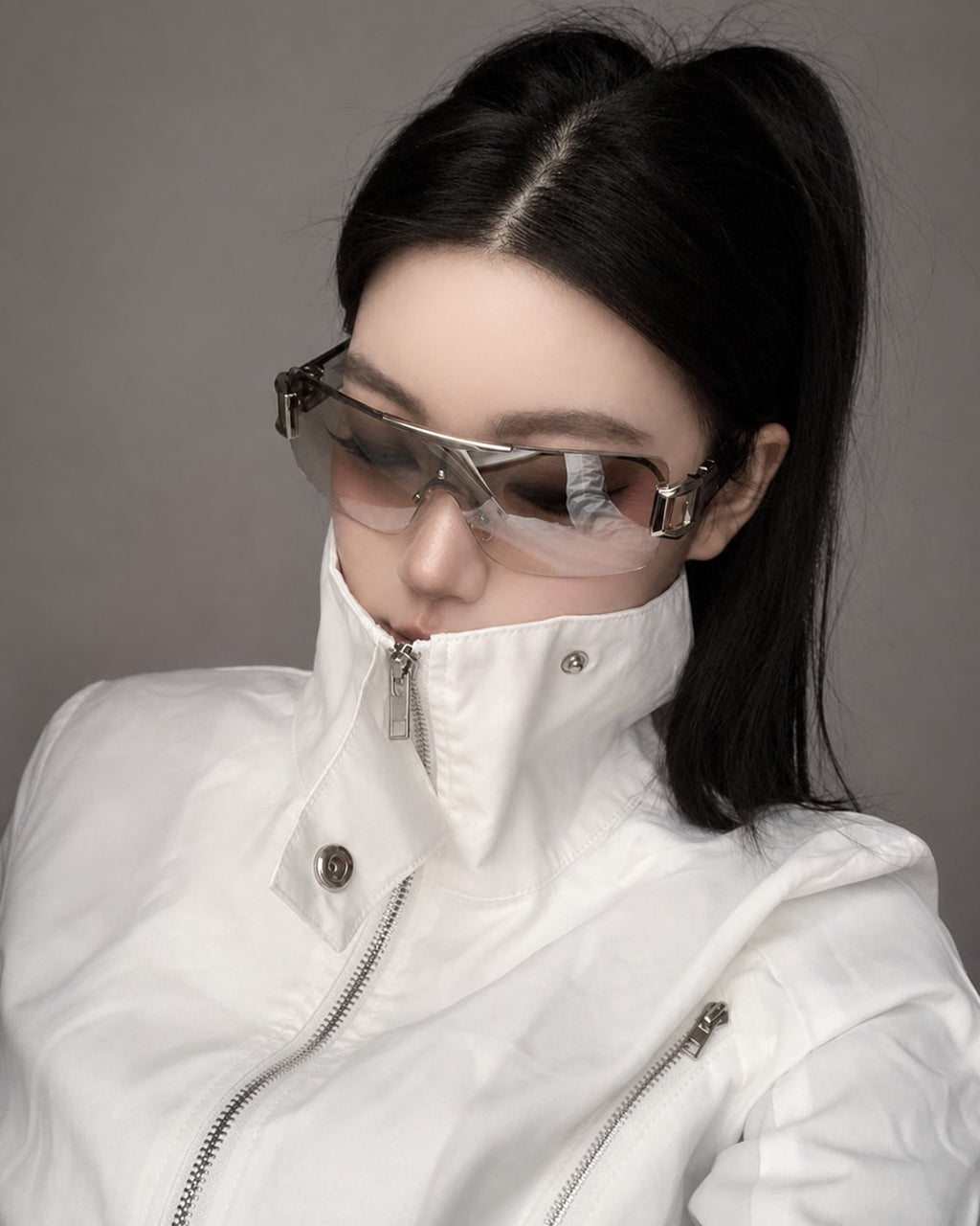 Rimless Shield Sunglasses