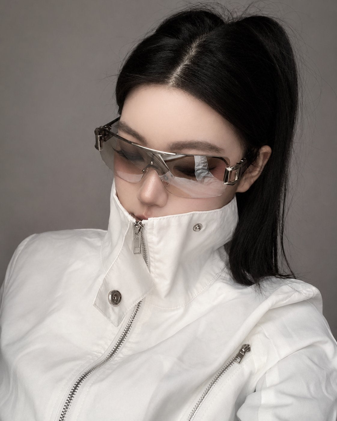 Rimless Shield Sunglasses