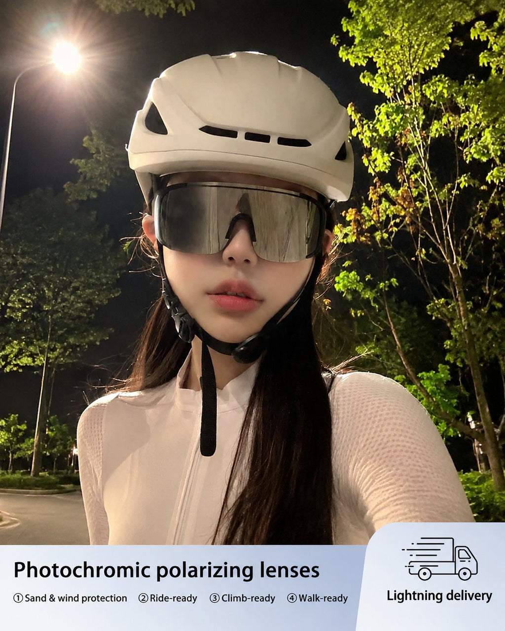 Photochromic Shield Cycling Sunglasses