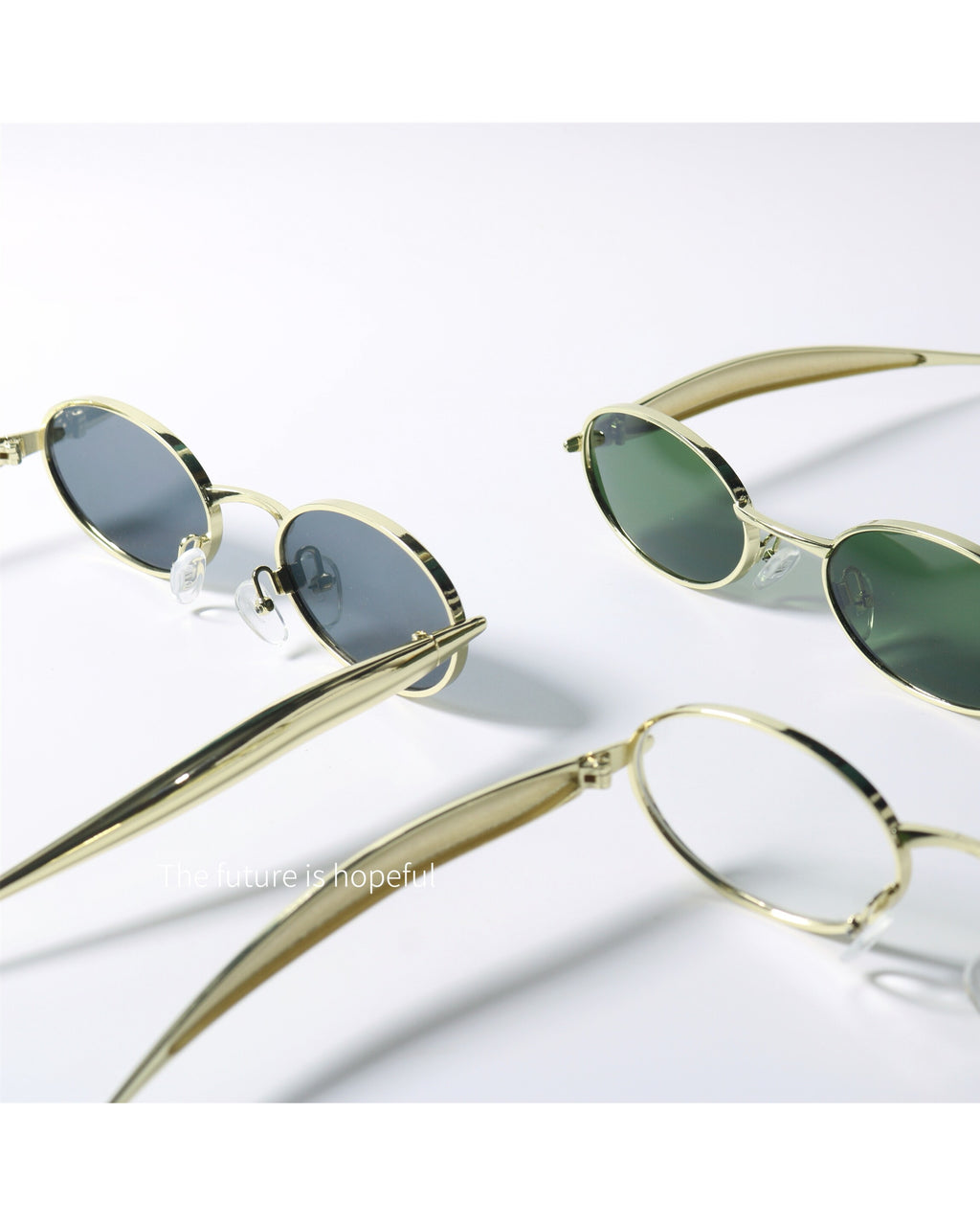 Oval Metal Shield Shades