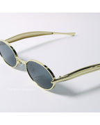 Oval Metal Shield Shades
