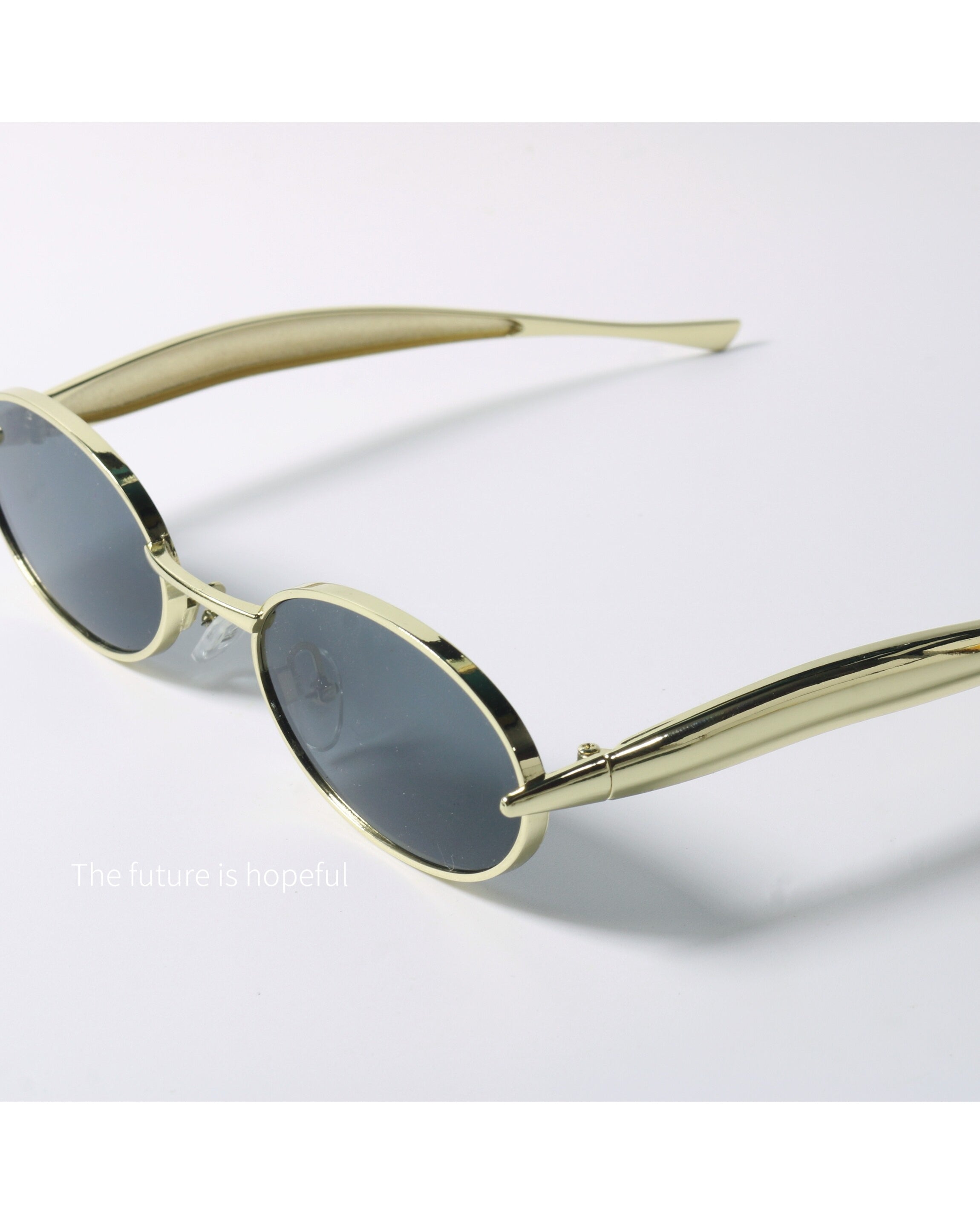 Oval Metal Shield Shades