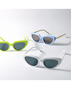Neon Cat-eye Shield Shades