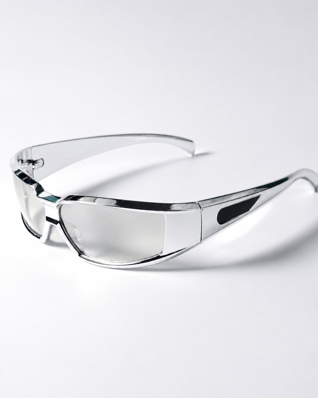 Liquid-silver Wrap Sunglasses