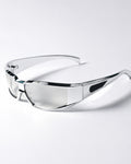 Liquid-silver Wrap Sunglasses
