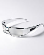Liquid-silver Wrap Sunglasses