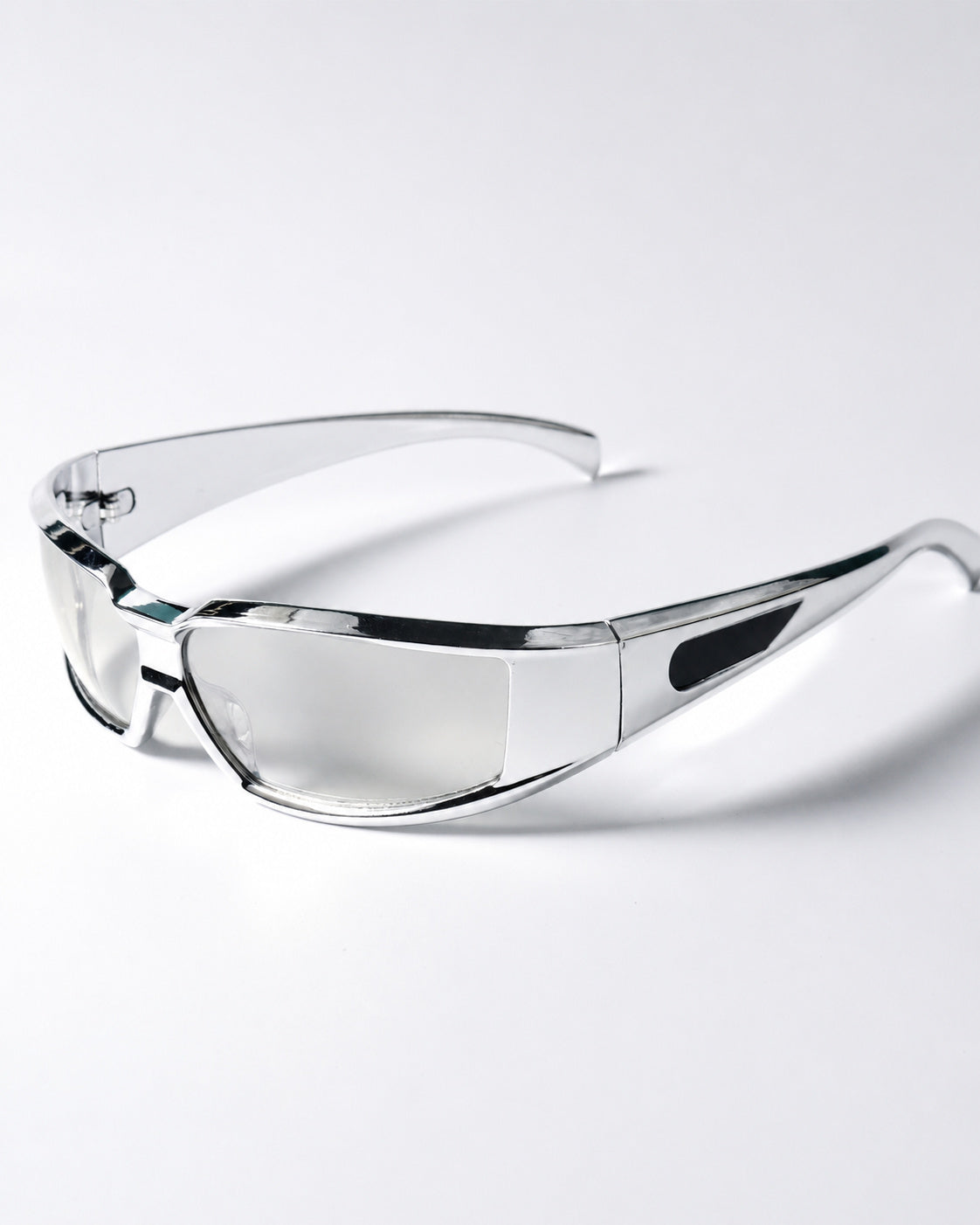 Liquid-silver Wrap Sunglasses