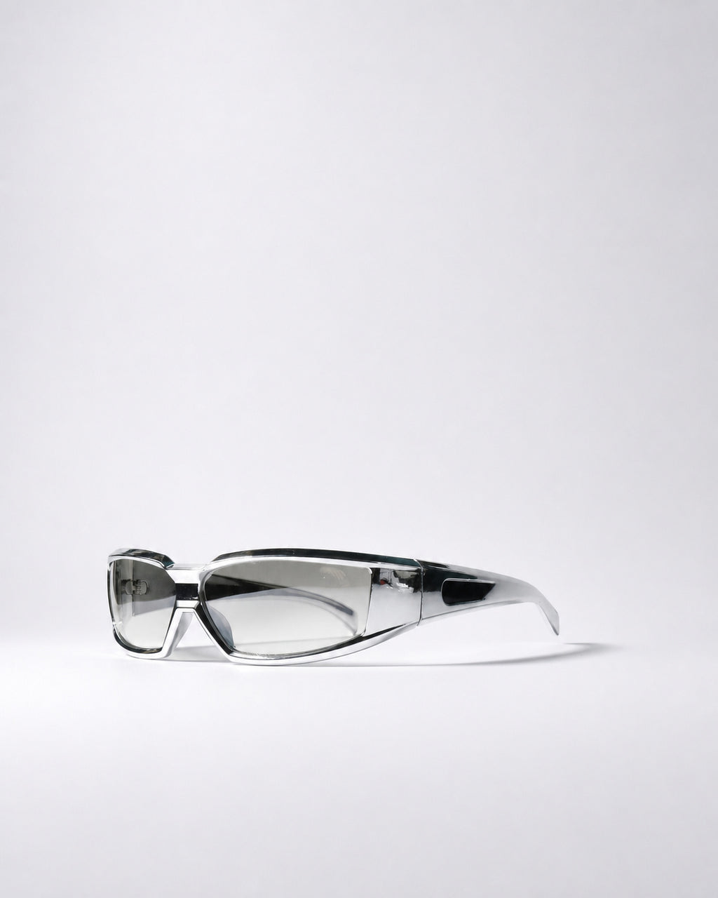 Liquid-silver Wrap Sunglasses