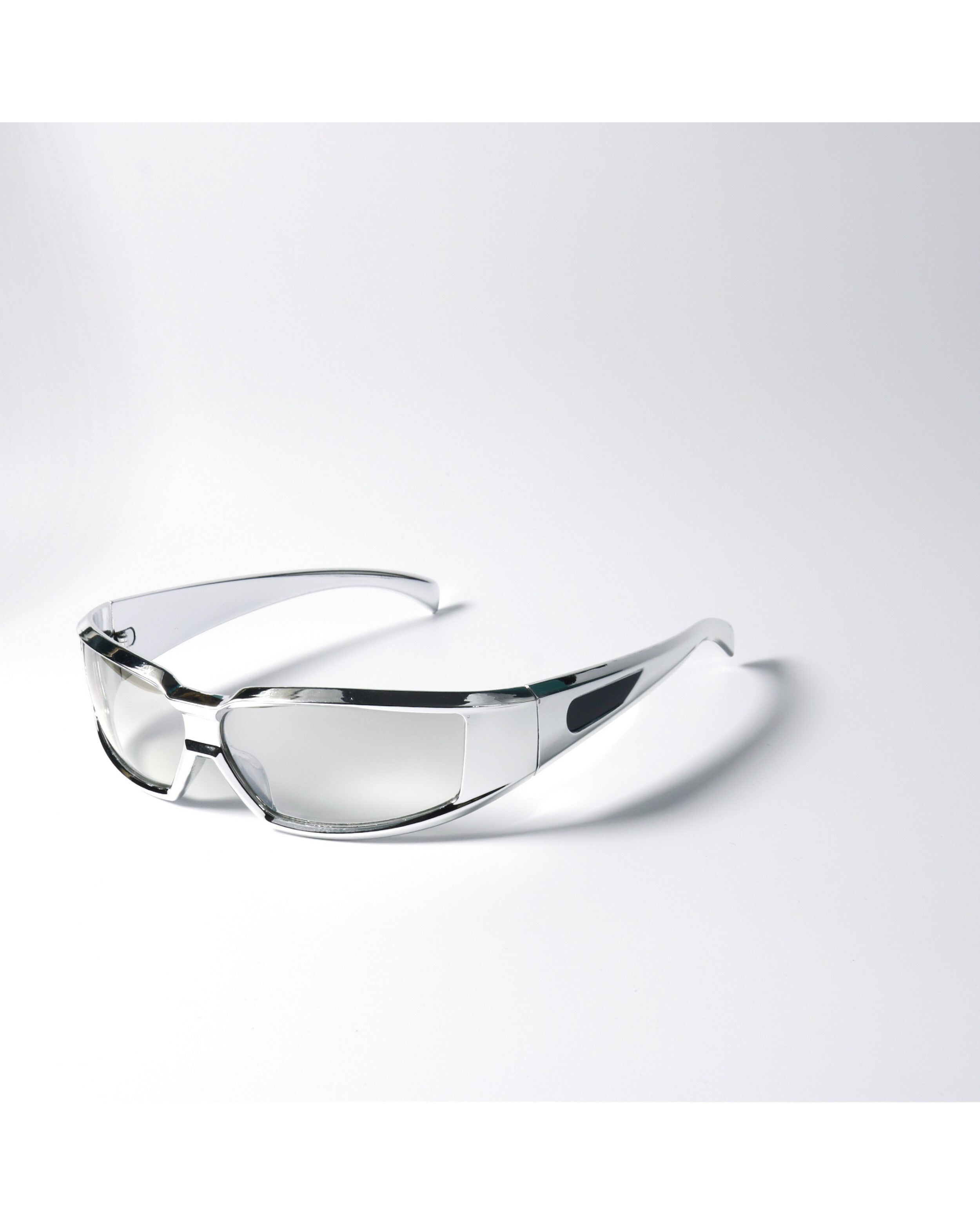 Liquid-silver Wrap Sunglasses