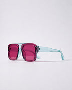 Studded Color-block Square Shades