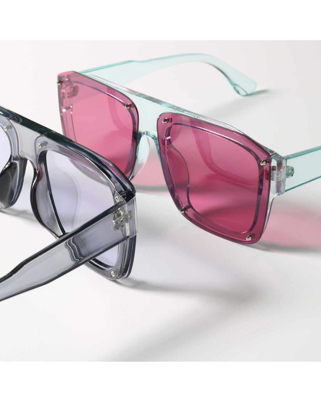 Studded Color-block Square Shades