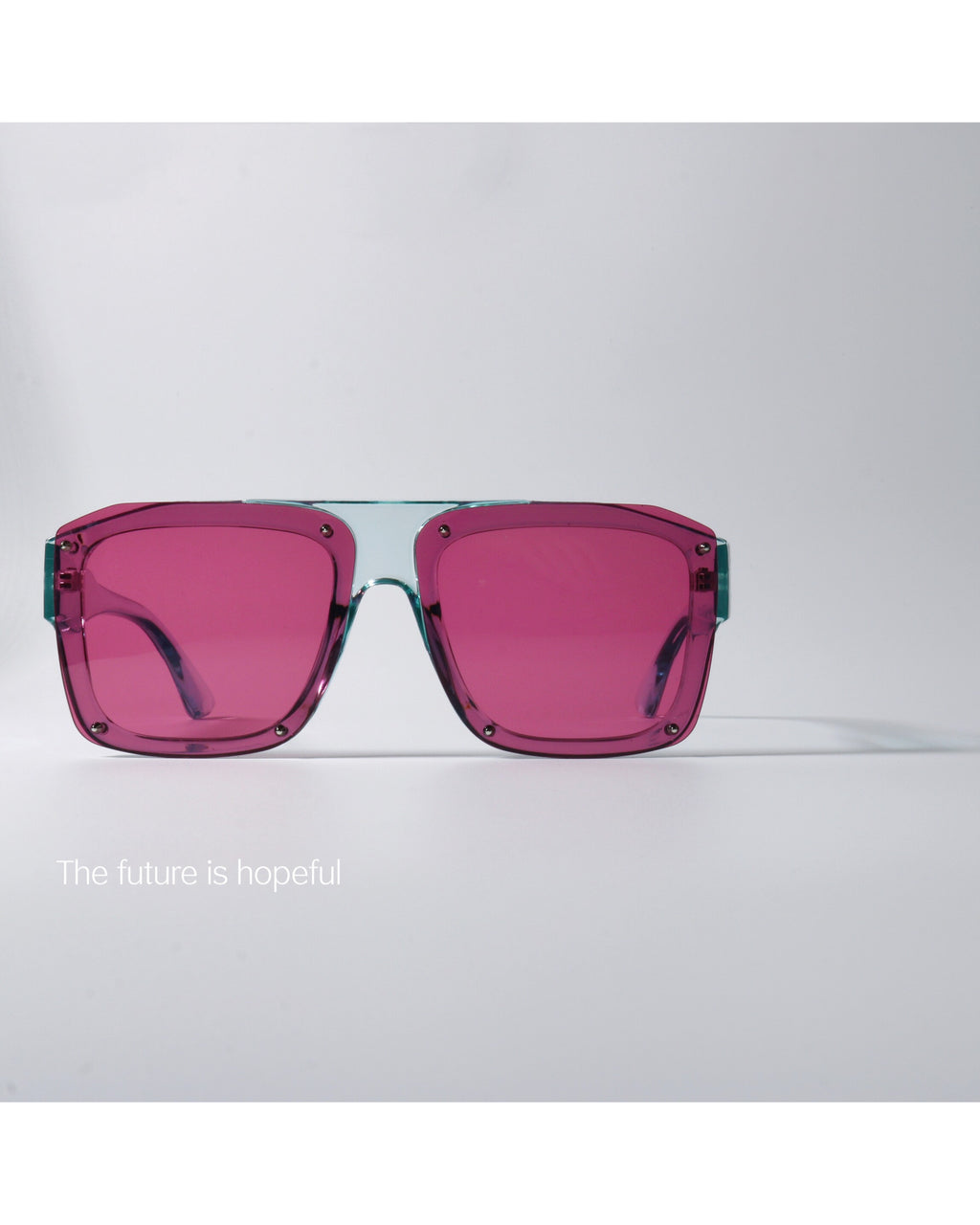 Studded Color-block Square Shades