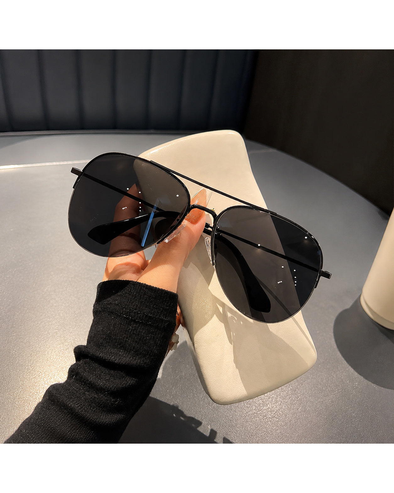 Semi-Rim Aviator Sunglasses