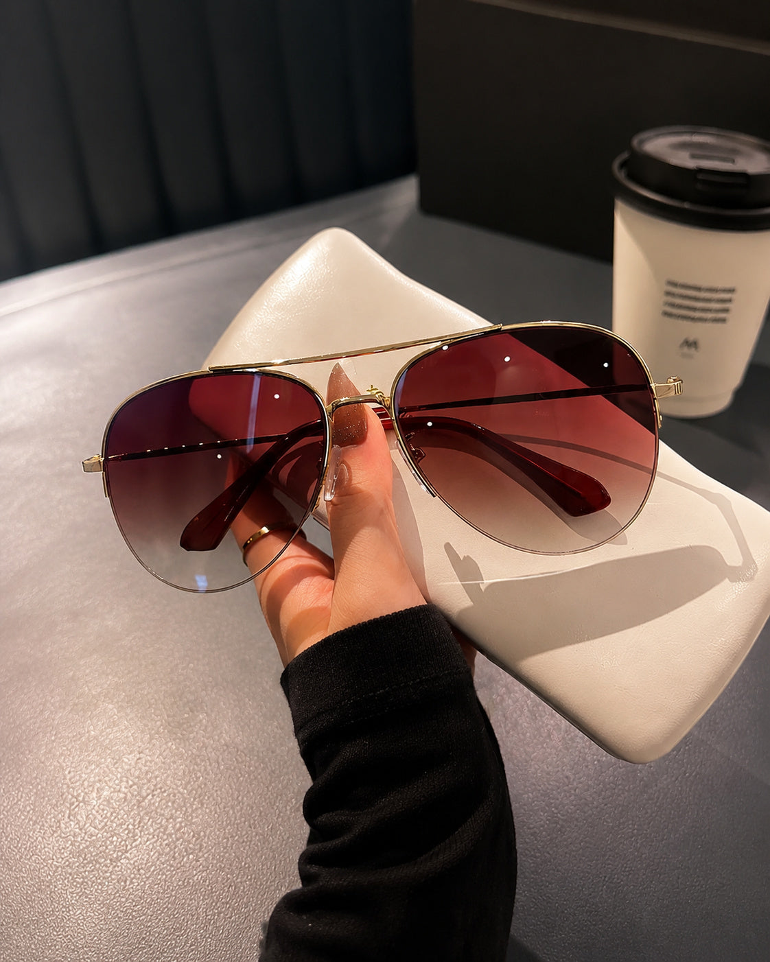 Semi-Rim Aviator Sunglasses