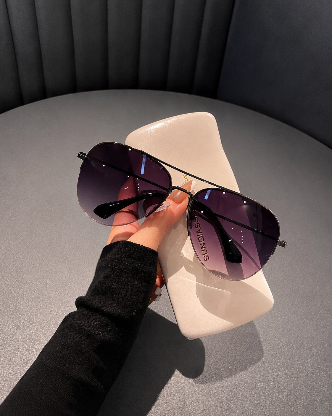 Semi-Rim Aviator Sunglasses