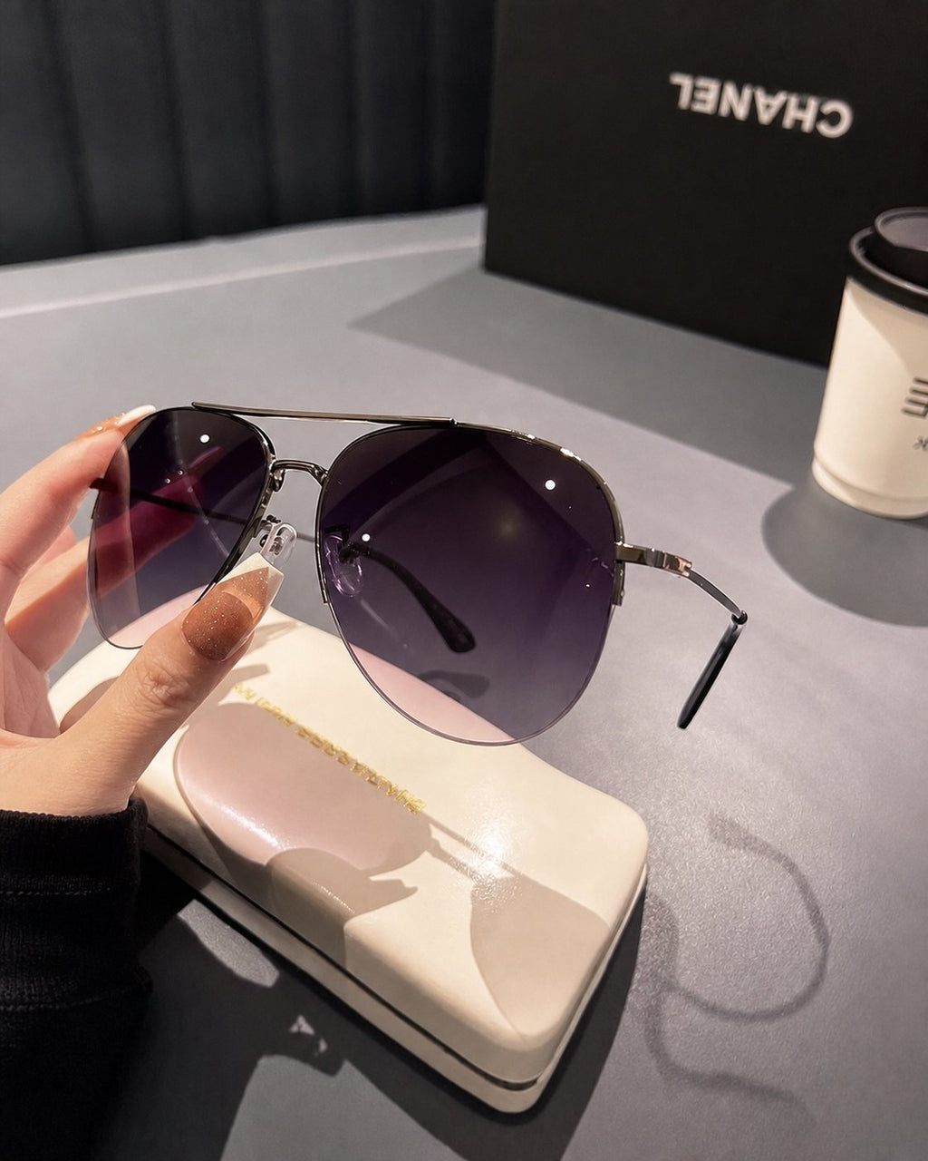 Semi-Rim Aviator Sunglasses