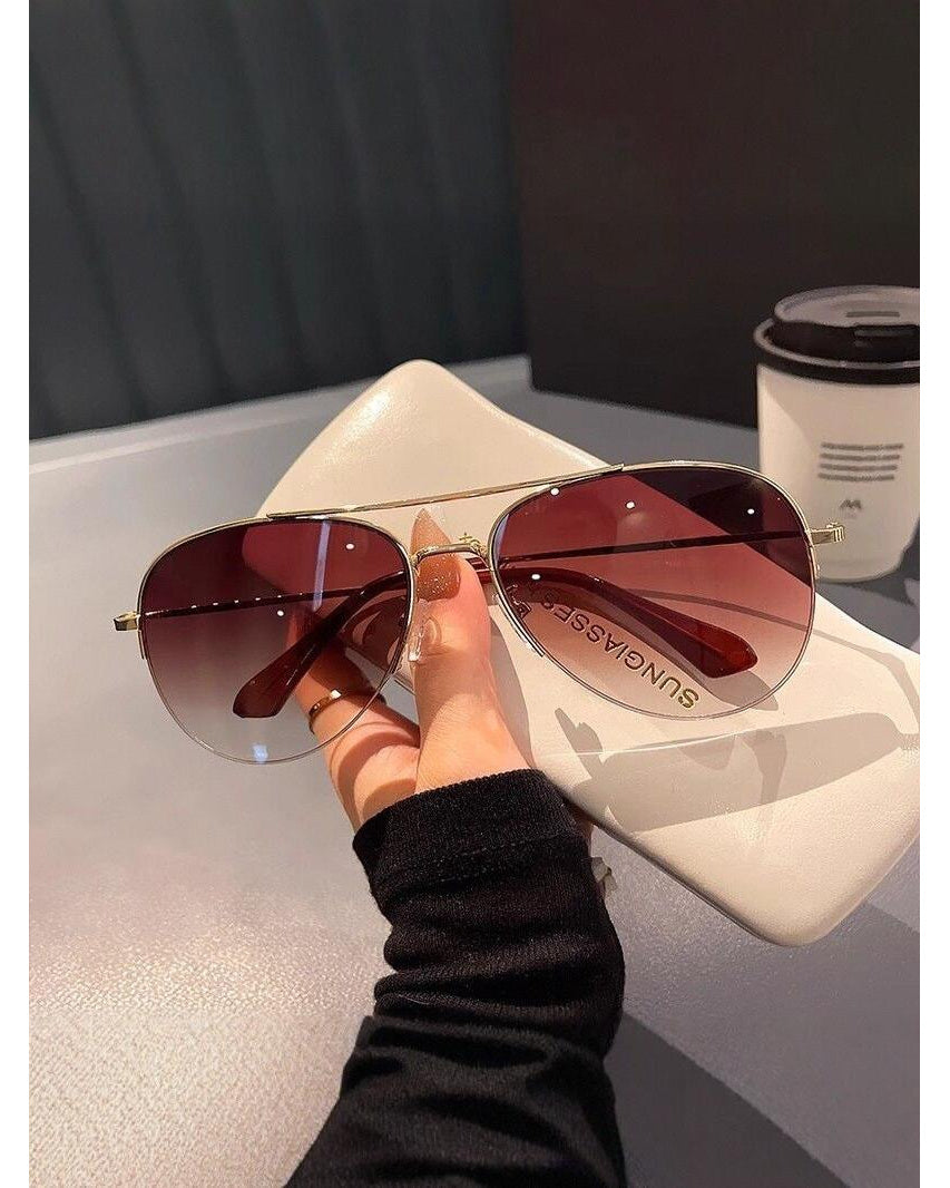 Semi-Rim Aviator Sunglasses