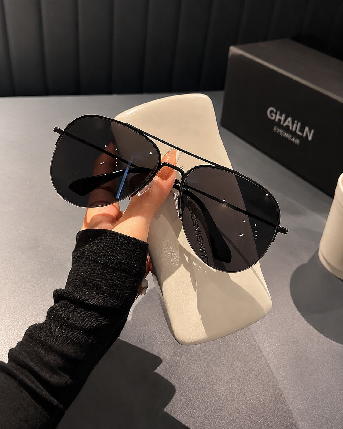 Semi-Rim Aviator Sunglasses