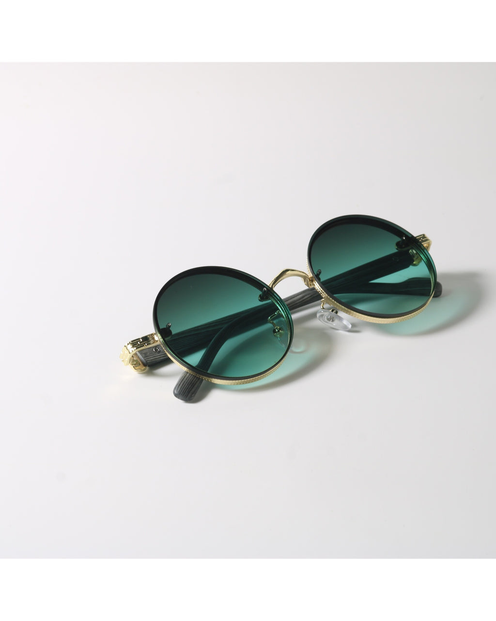 Retro Round Jade Woodgrain Shades
